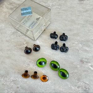 Vintage teddy bear plush animal making crafting sewing eyes and noses